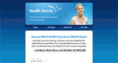 Desktop Screenshot of healthsecretsolution.com